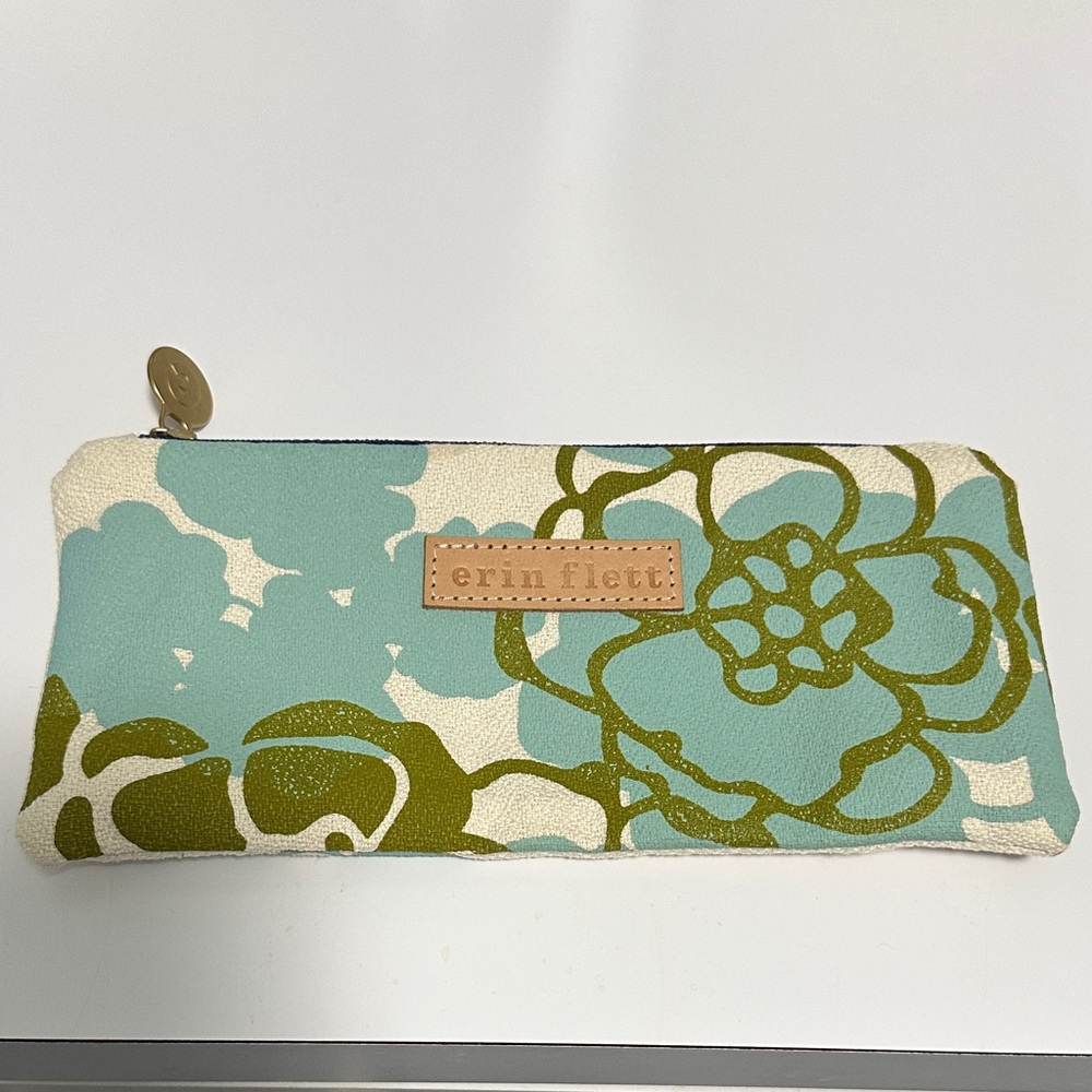 Floral Clutch in Blue and Green
